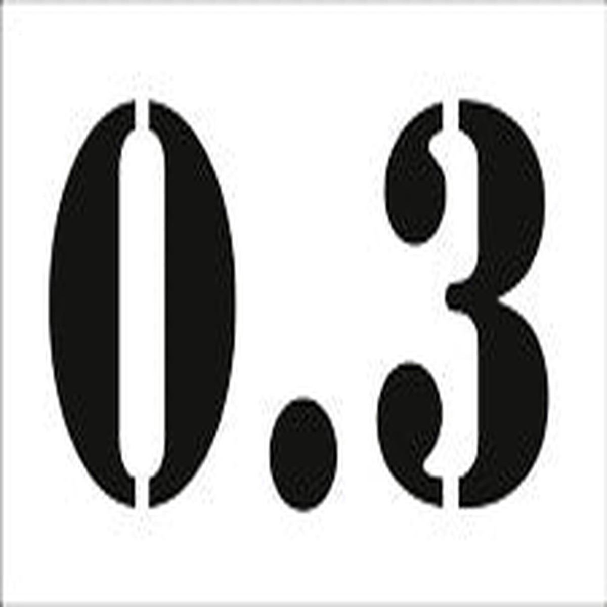 #0.3 Reusable Depth Marker Stencil - 10 Inch x 6 Inch with 4 Inch Lettering