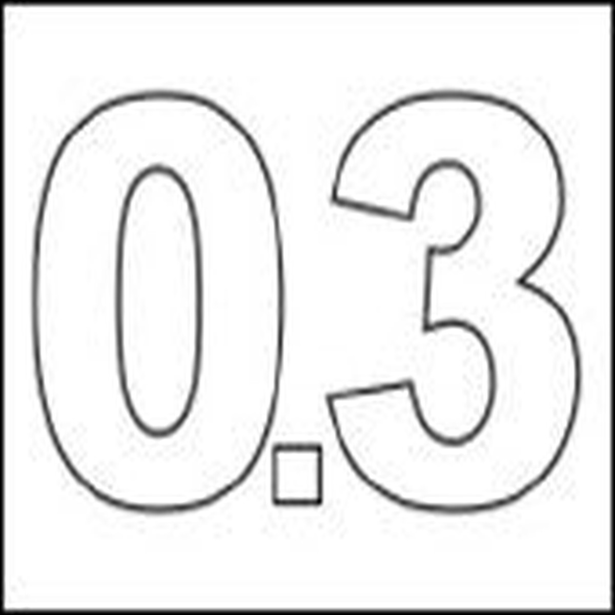 #0.3 Vinyl Depth Marker Stencil 8 Inch x 6 Inch with 4 Inch Lettering