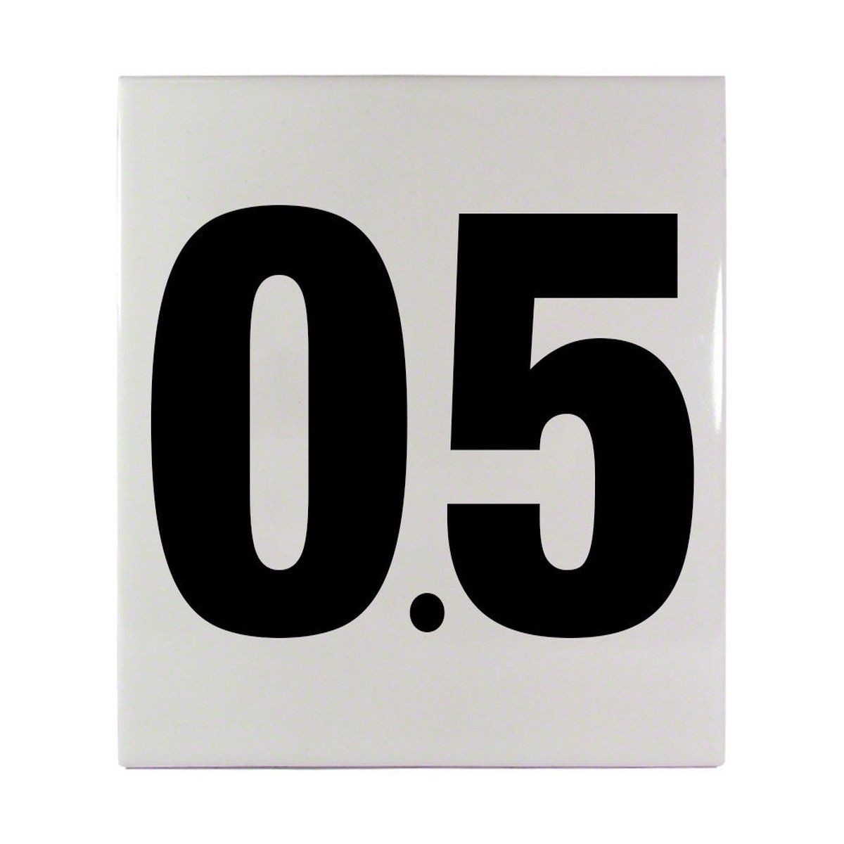 0.5 Ceramic Smooth Tile Depth Marker 6 Inch x 6 Inch with 4 Inch Lettering