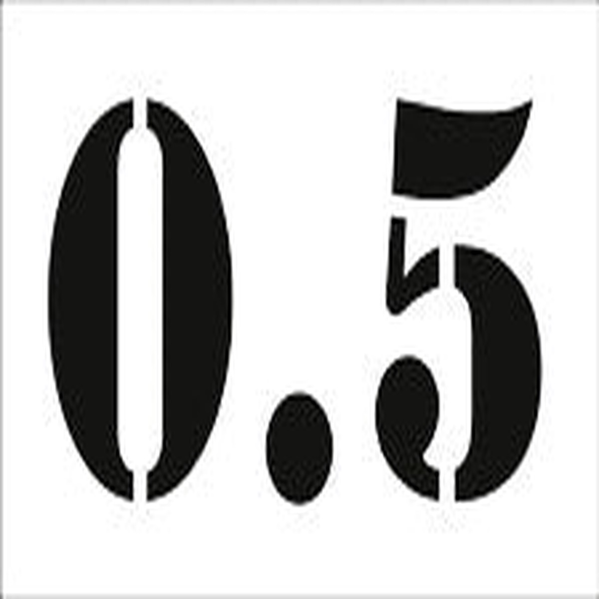 #0.5 Reusable Depth Marker Stencil - 10 Inch x 6 Inch with 4 Inch Lettering