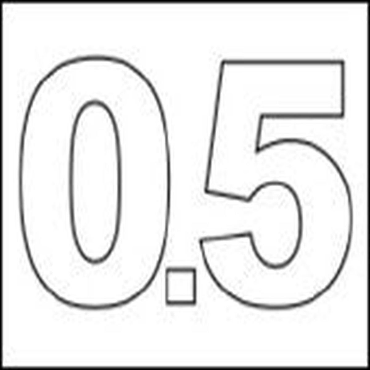 #0.5 Vinyl Depth Marker Stencil 8 Inch x 6 Inch with 4 Inch Lettering