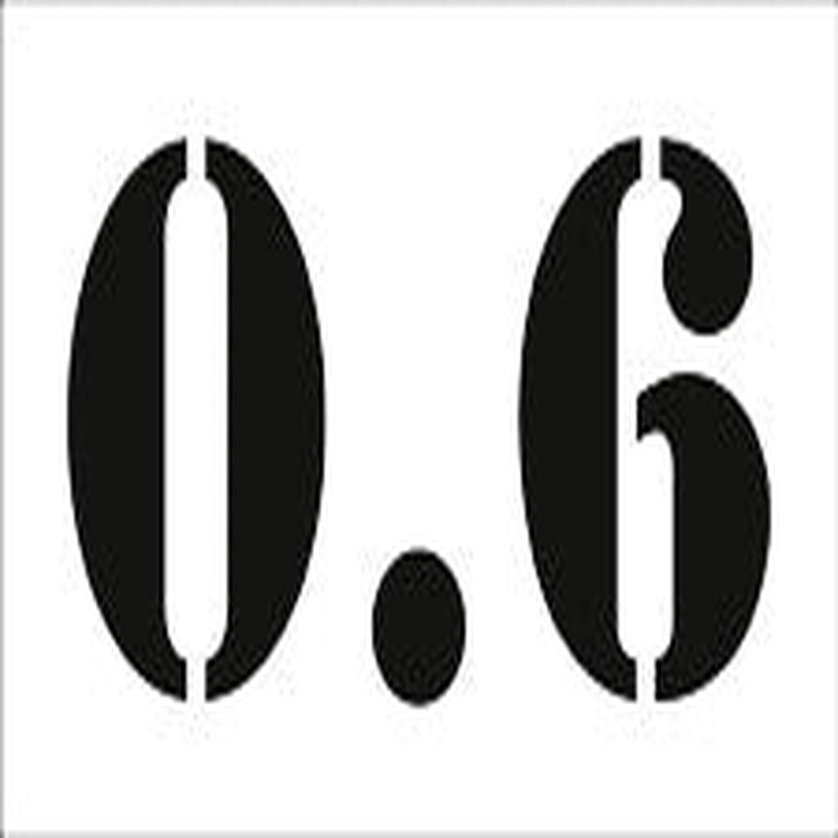 #0.6 Reusable Depth Marker Stencil - 10 Inch x 6 Inch with 4 Inch Lettering