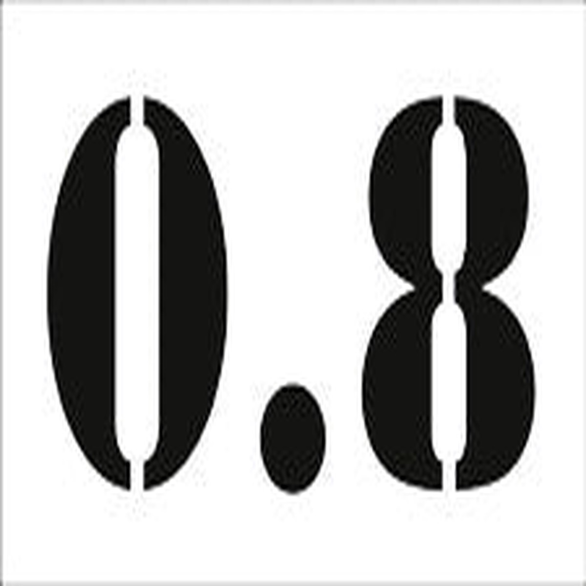 #0.8 Reusable Depth Marker Stencil - 10 Inch x 6 Inch with 4 Inch Lettering