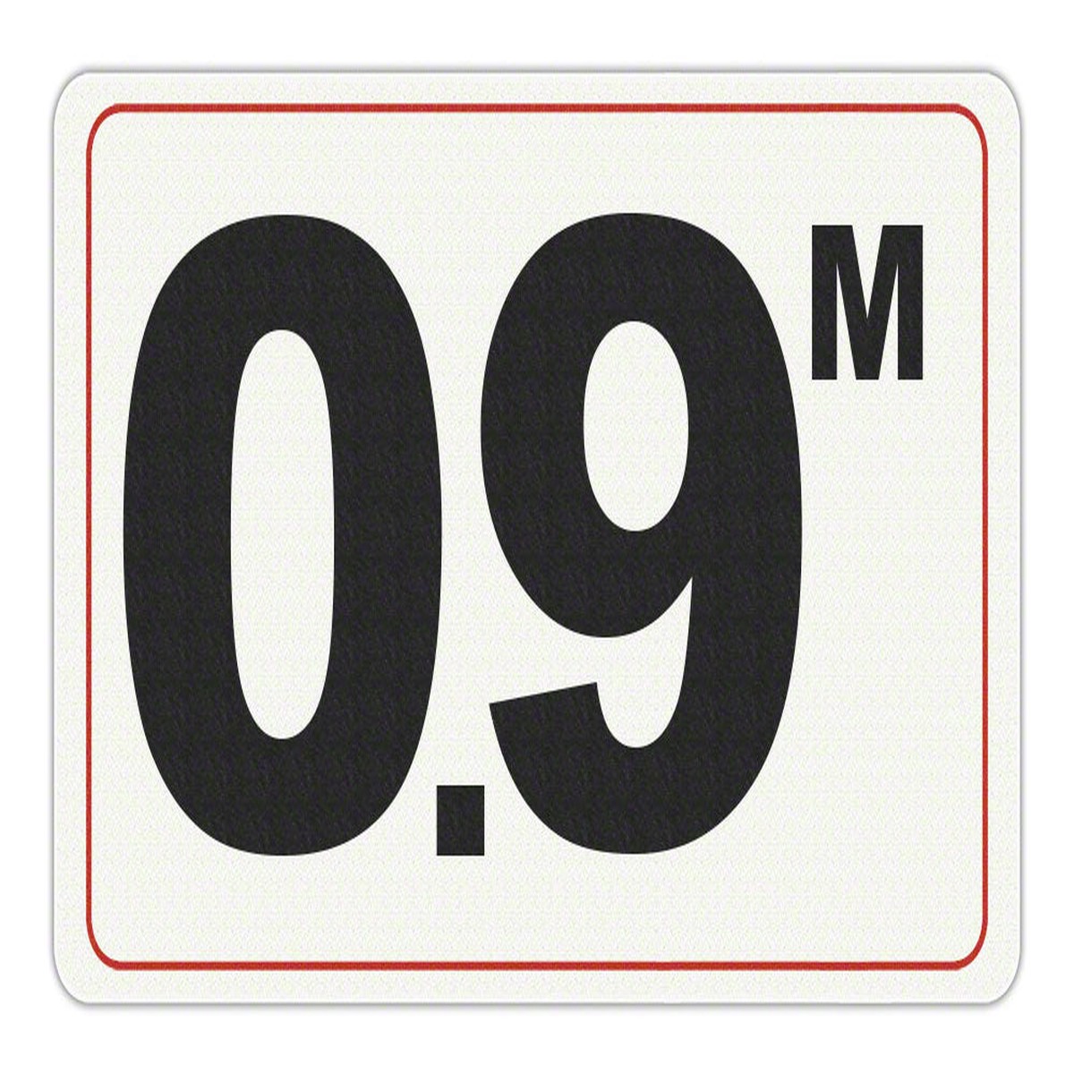 0.9 M - Adhesive Depth Marker - 10 Inch x 6 Inch with 4 Inch Lettering
