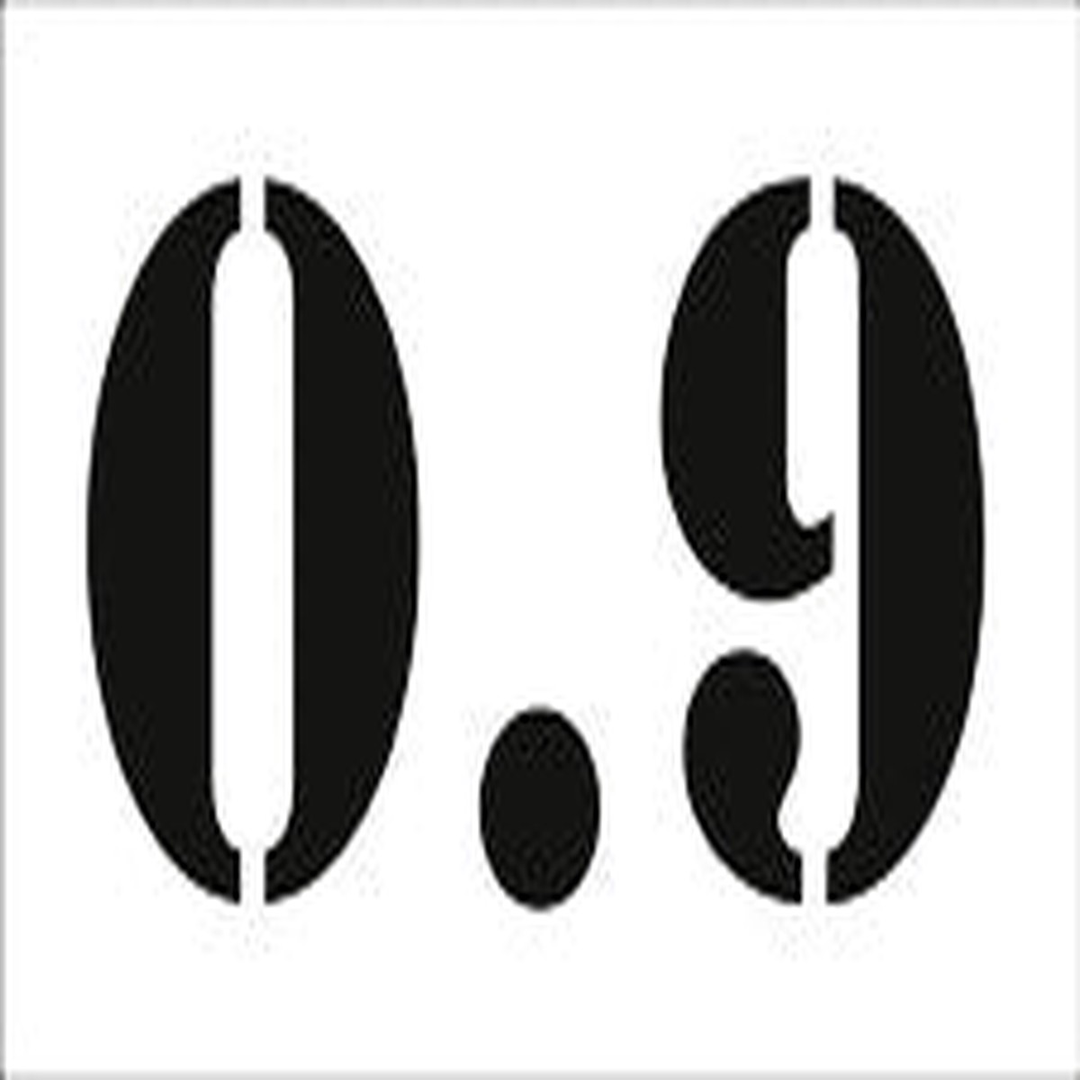#0.9 Reusable Depth Marker Stencil - 10 Inch x 6 Inch with 4 Inch Lettering