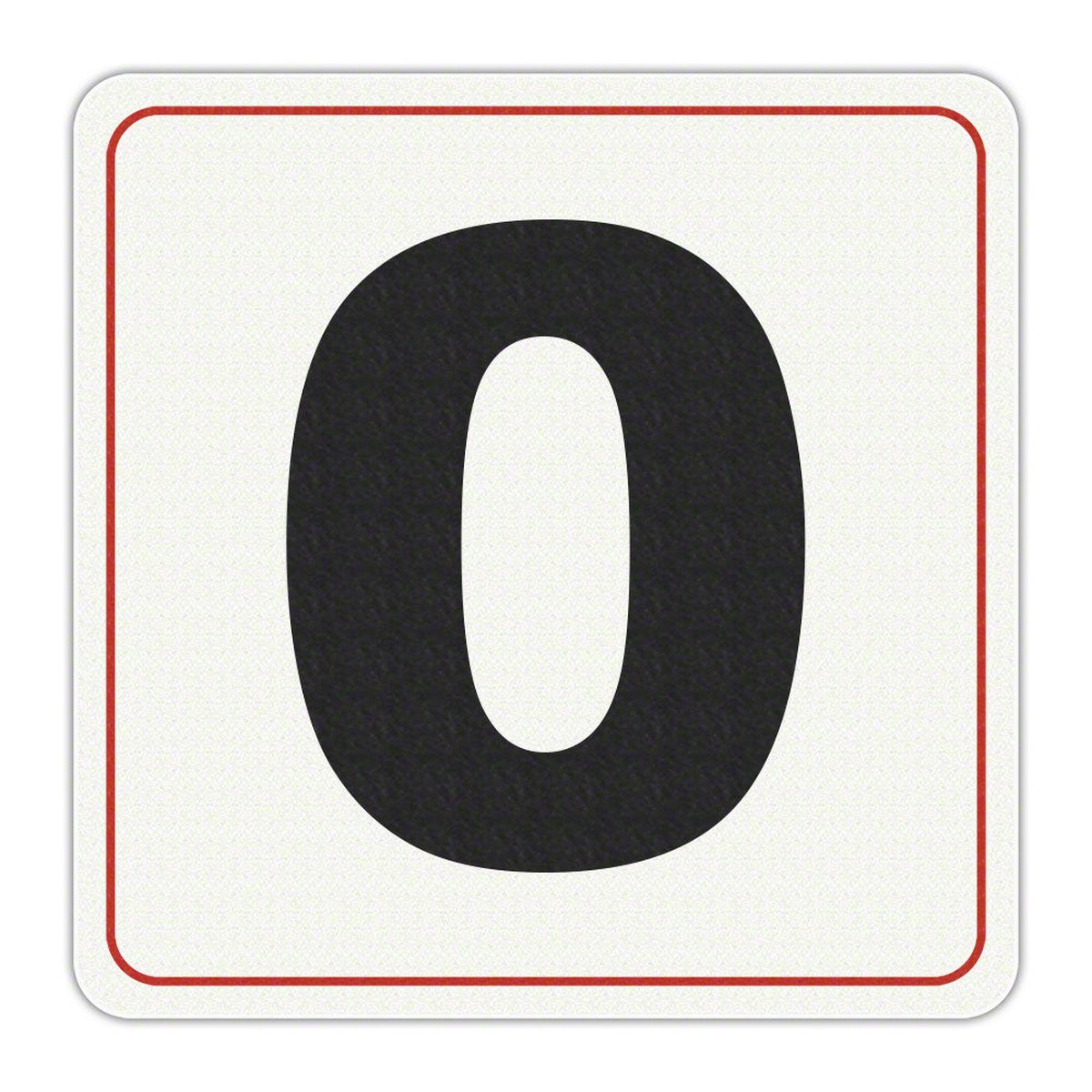#0 - Adhesive Depth Marker - 6 Inch x 6 Inch with 4 Inch Lettering