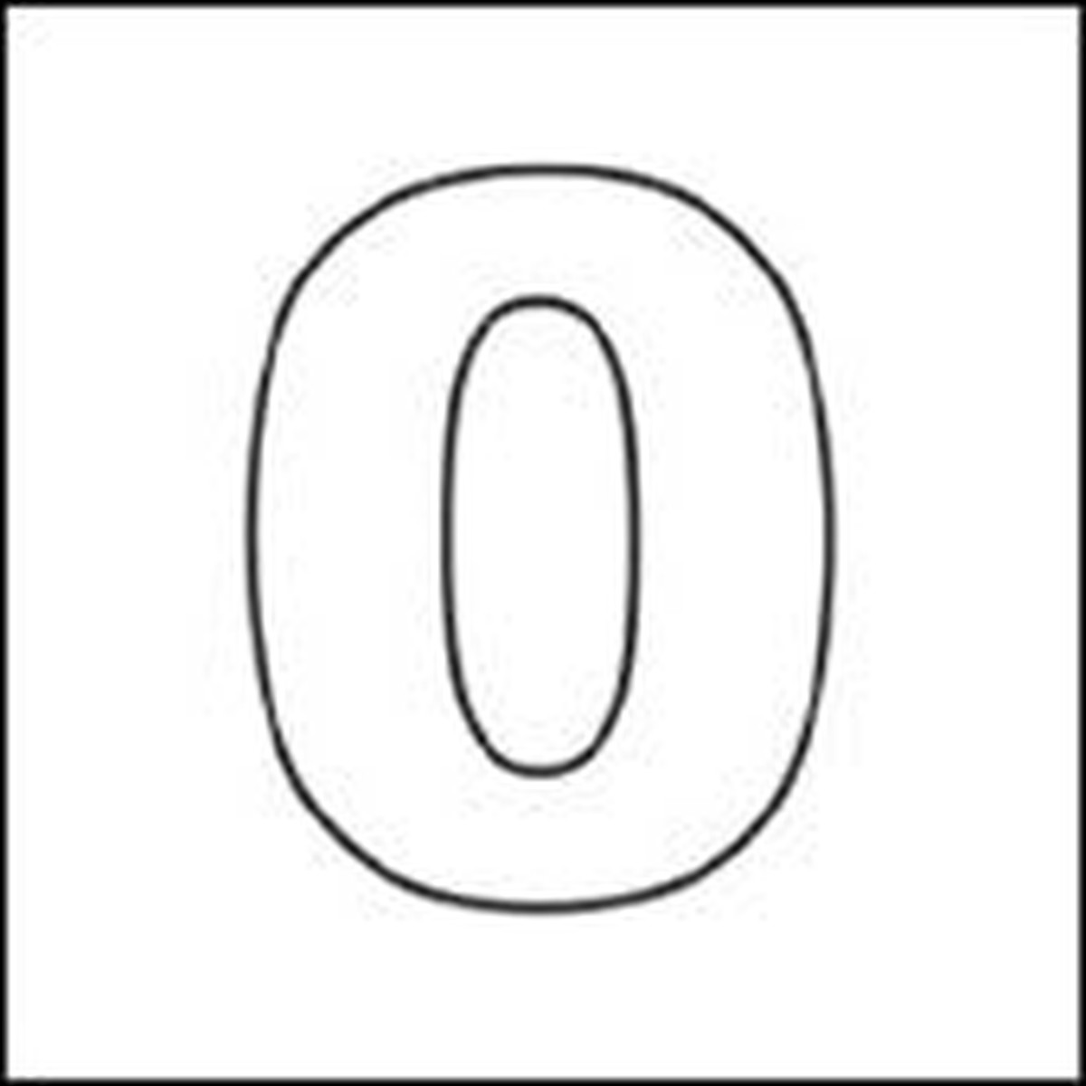 #0 Vinyl Depth Marker Stencil 6 Inch x 6 Inch with 4 Inch Lettering