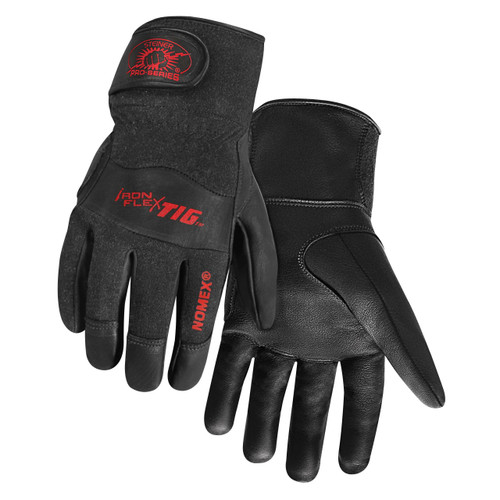 Steiner Ind. 0260-M IronFlex Kidskin w/ Nomex Back TIG Welding Gloves - Adjustable Cuff, Medium