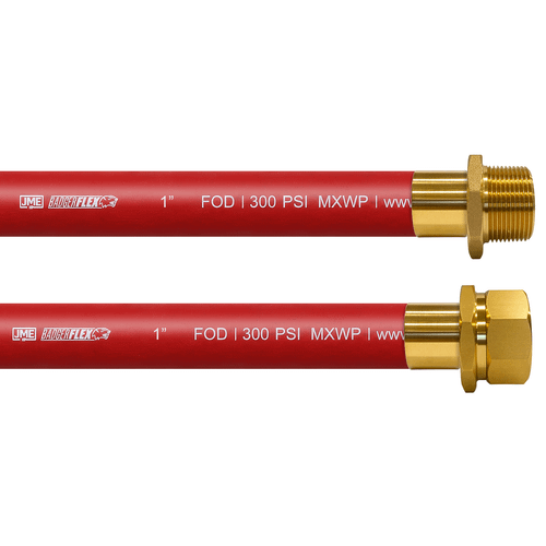 BadgerFlex 1 in. FOD Hose Assemblies w/ Male NPT x Female NPSH Swivel Ends