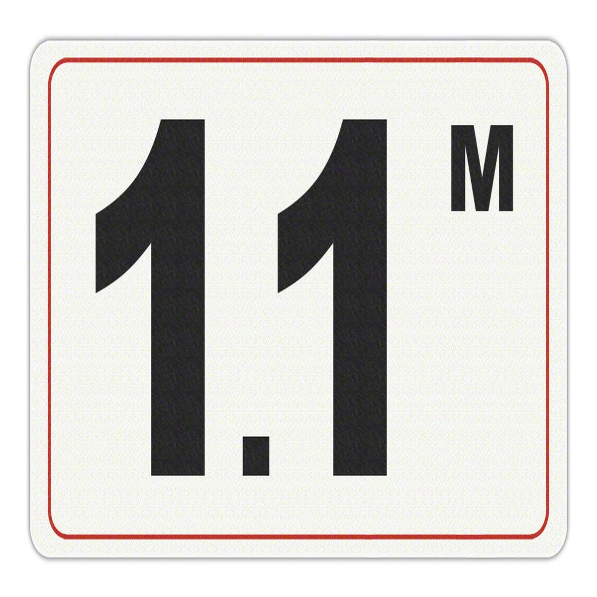 1.1 M - Adhesive Depth Marker - 10 Inch x 6 Inch with 4 Inch Lettering