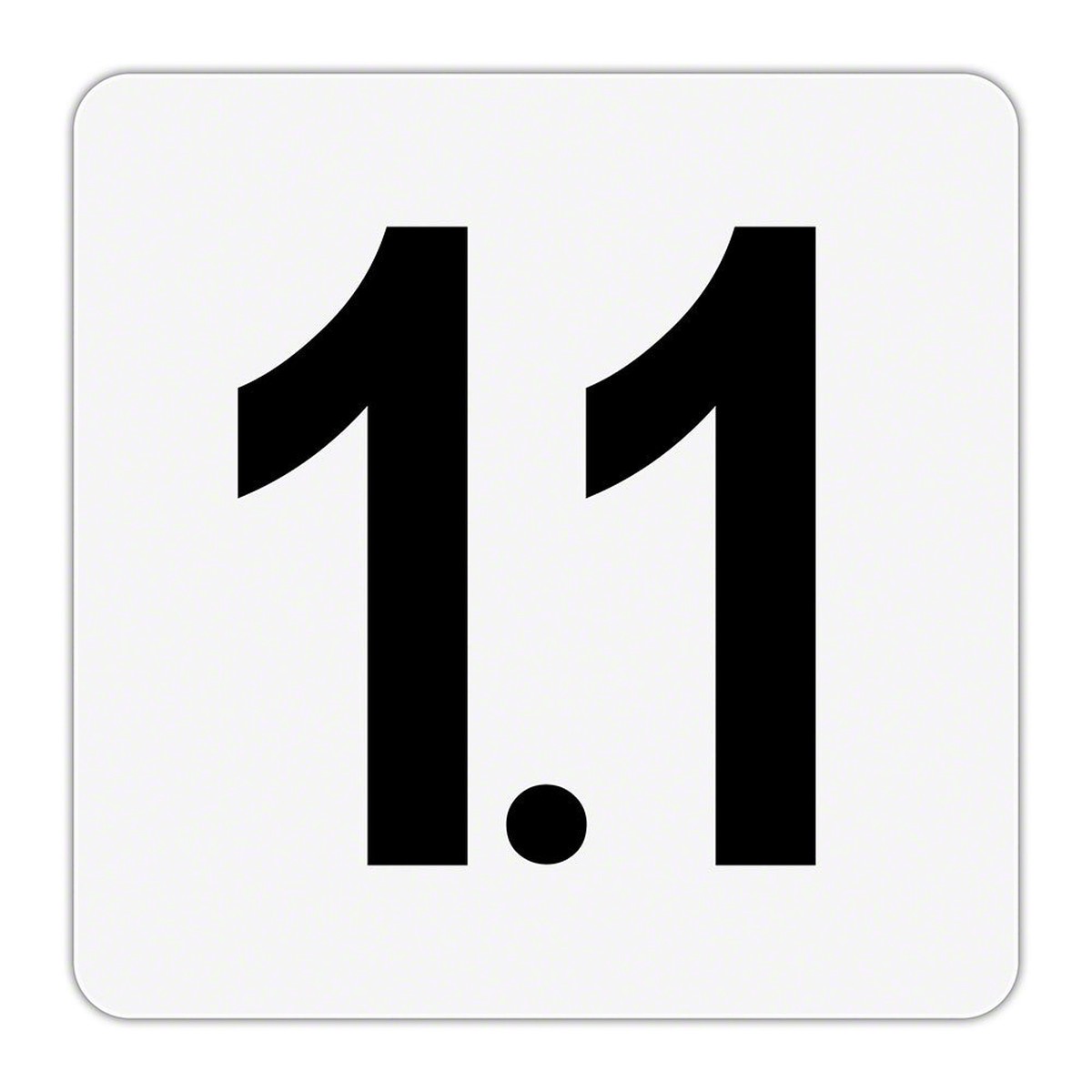 1.1 - Plastic Overlay Depth Marker - 6 x 6 Inch with 4 Inch Lettering
