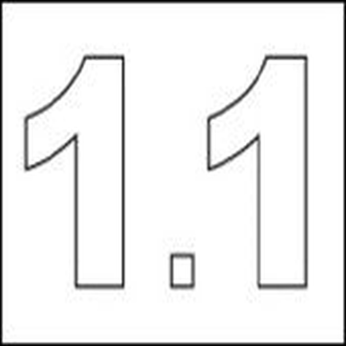 #1.1 Vinyl Depth Marker Stencil 8 Inch x 6 Inch with 4 Inch Lettering