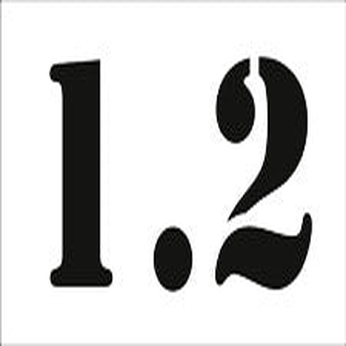 #1.2 Reusable Depth Marker Stencil - 10 Inch x 6 Inch with 4 Inch Lettering