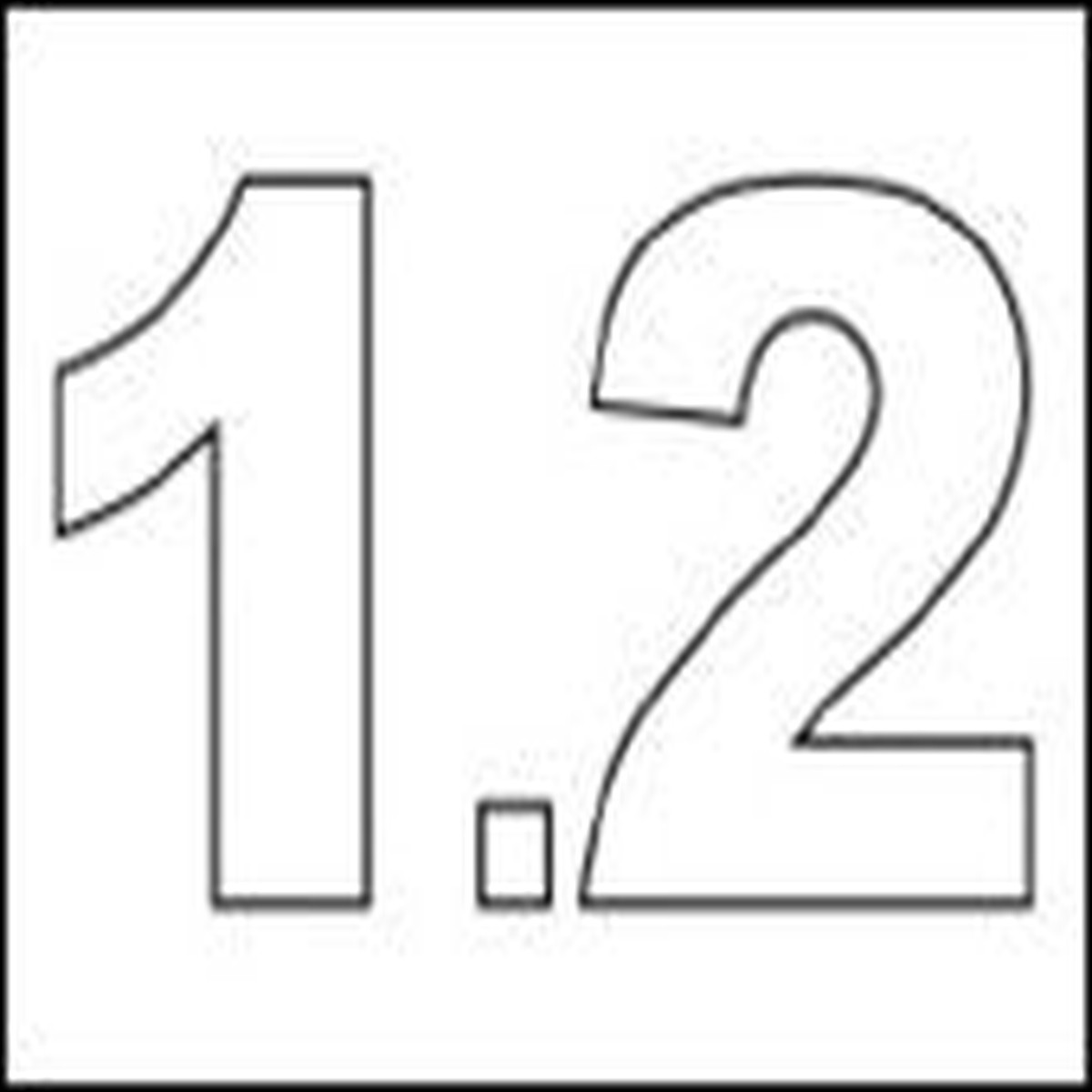 #1.2 Vinyl Depth Marker Stencil 8 Inch x 6 Inch with 4 Inch Lettering