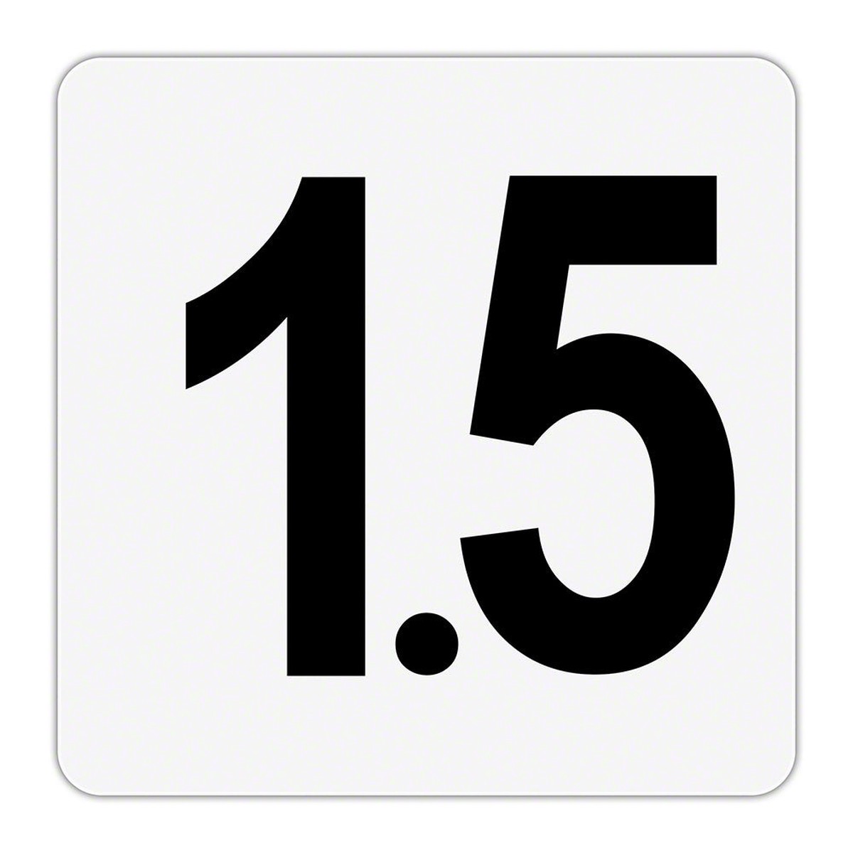 1.5 - Plastic Overlay Depth Marker - 6 x 6 Inch with 4 Inch Lettering