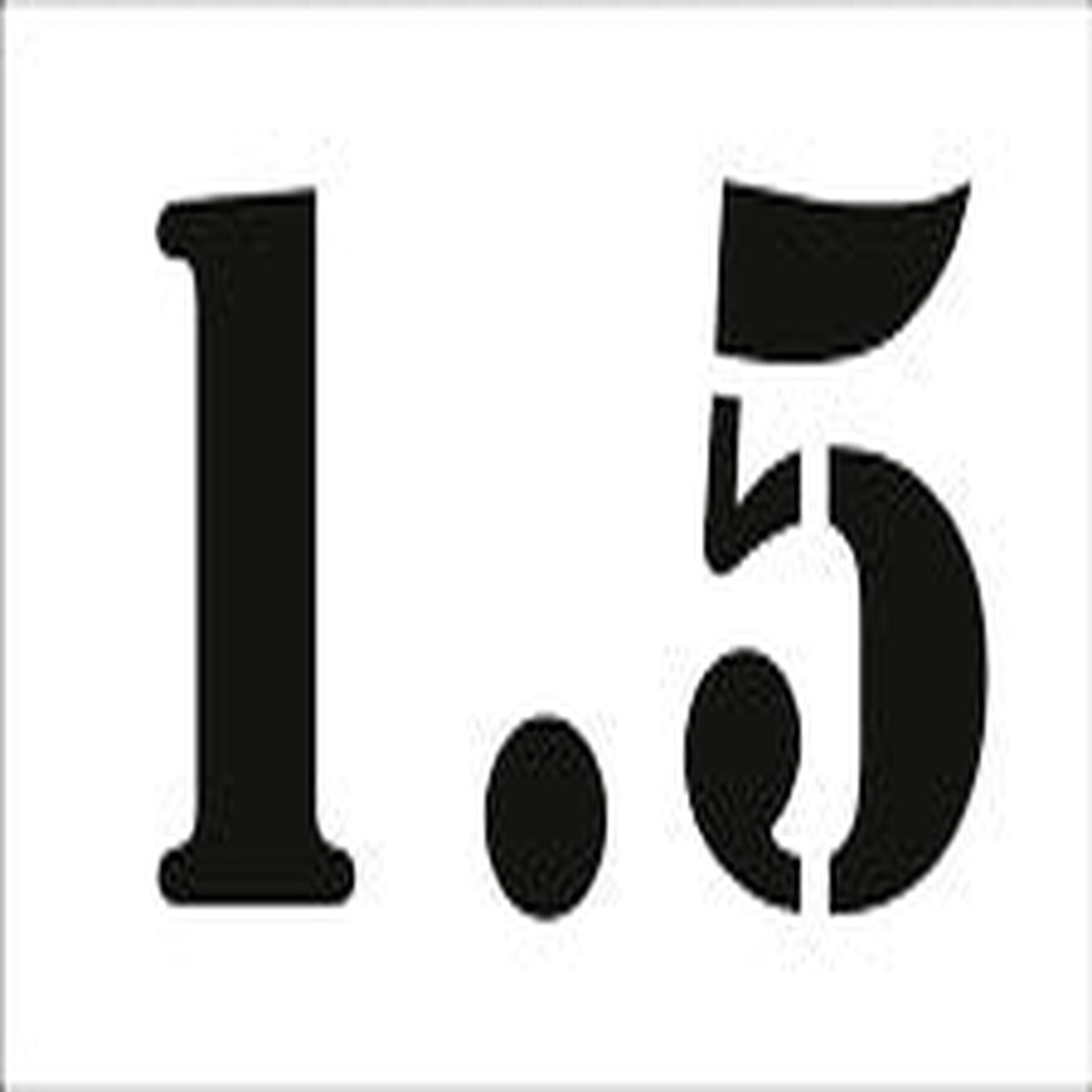 #1.5 Reusable Depth Marker Stencil - 10 Inch x 6 Inch with 4 Inch Lettering (Number)