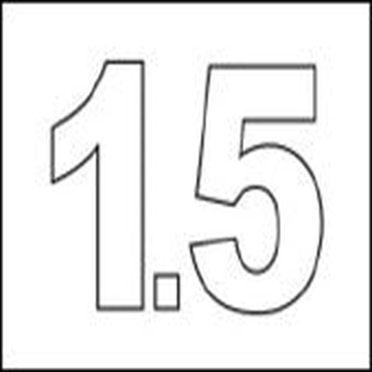 #1.5 Vinyl Depth Marker Stencil 8 Inch x 6 Inch with 4 Inch Lettering