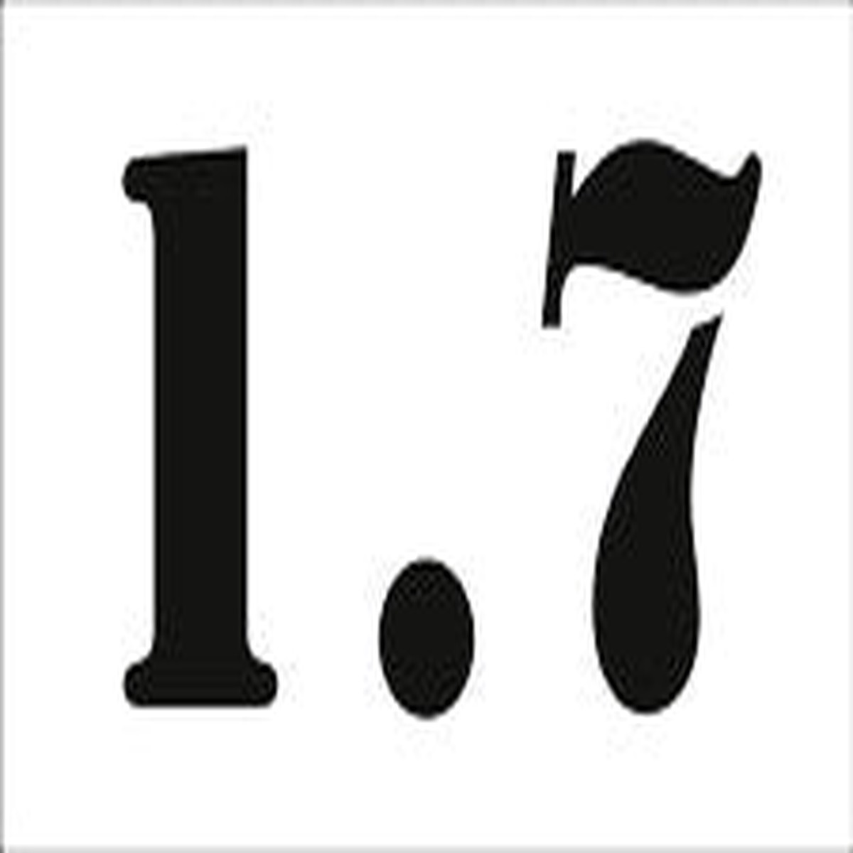 #1.7 Reusable Depth Marker Stencil - 10 Inch x 6 Inch with 4 Inch Lettering