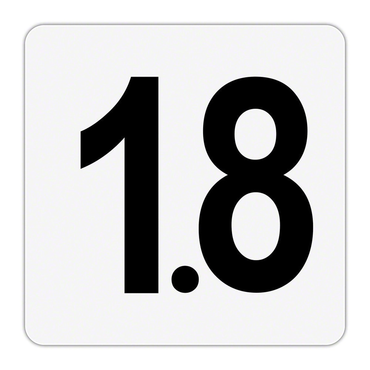 1.8 - Plastic Overlay Depth Marker - 6 x 6 Inch with 4 Inch Lettering