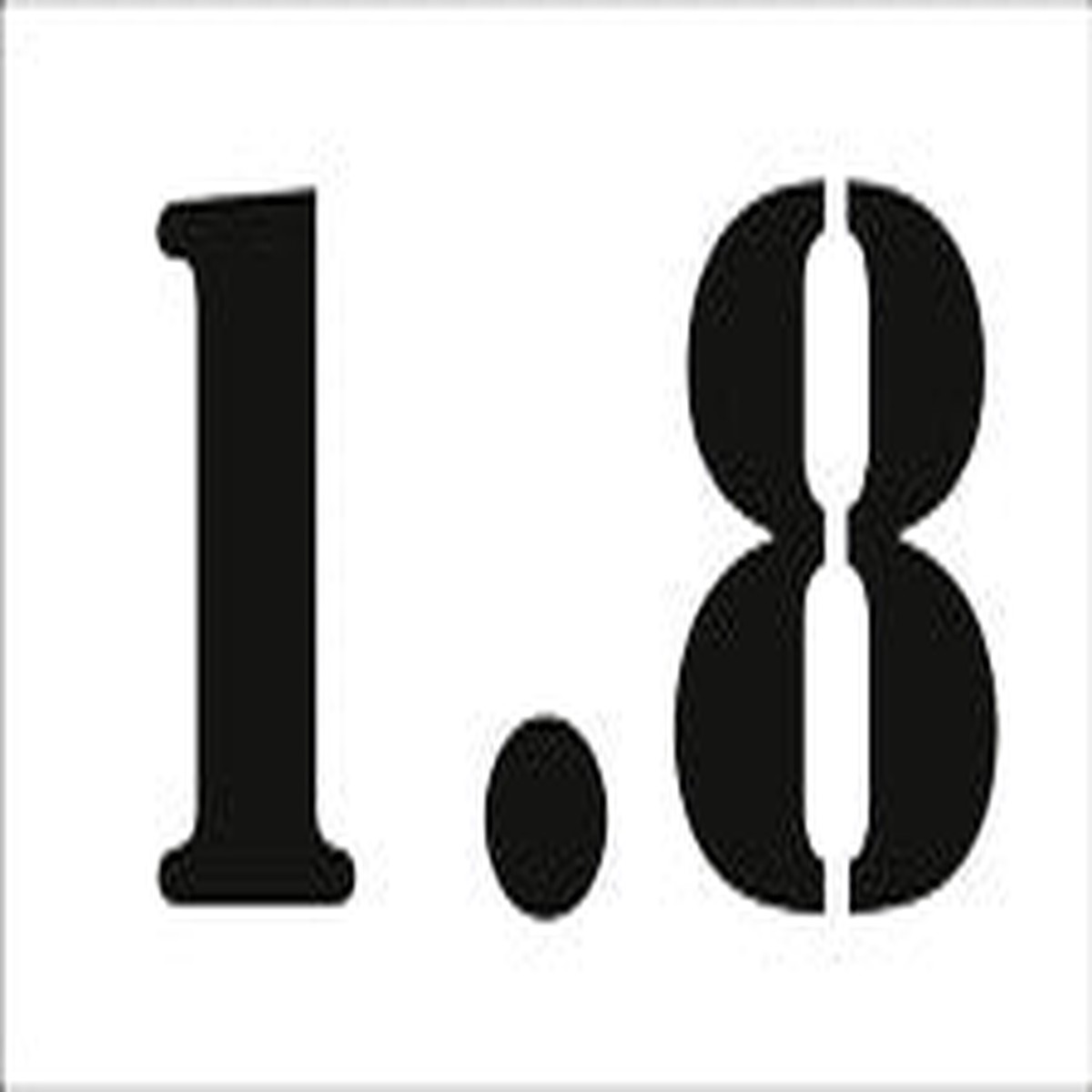 #1.8 Reusable Depth Marker Stencil - 10 Inch x 6 Inch with 4 Inch Lettering