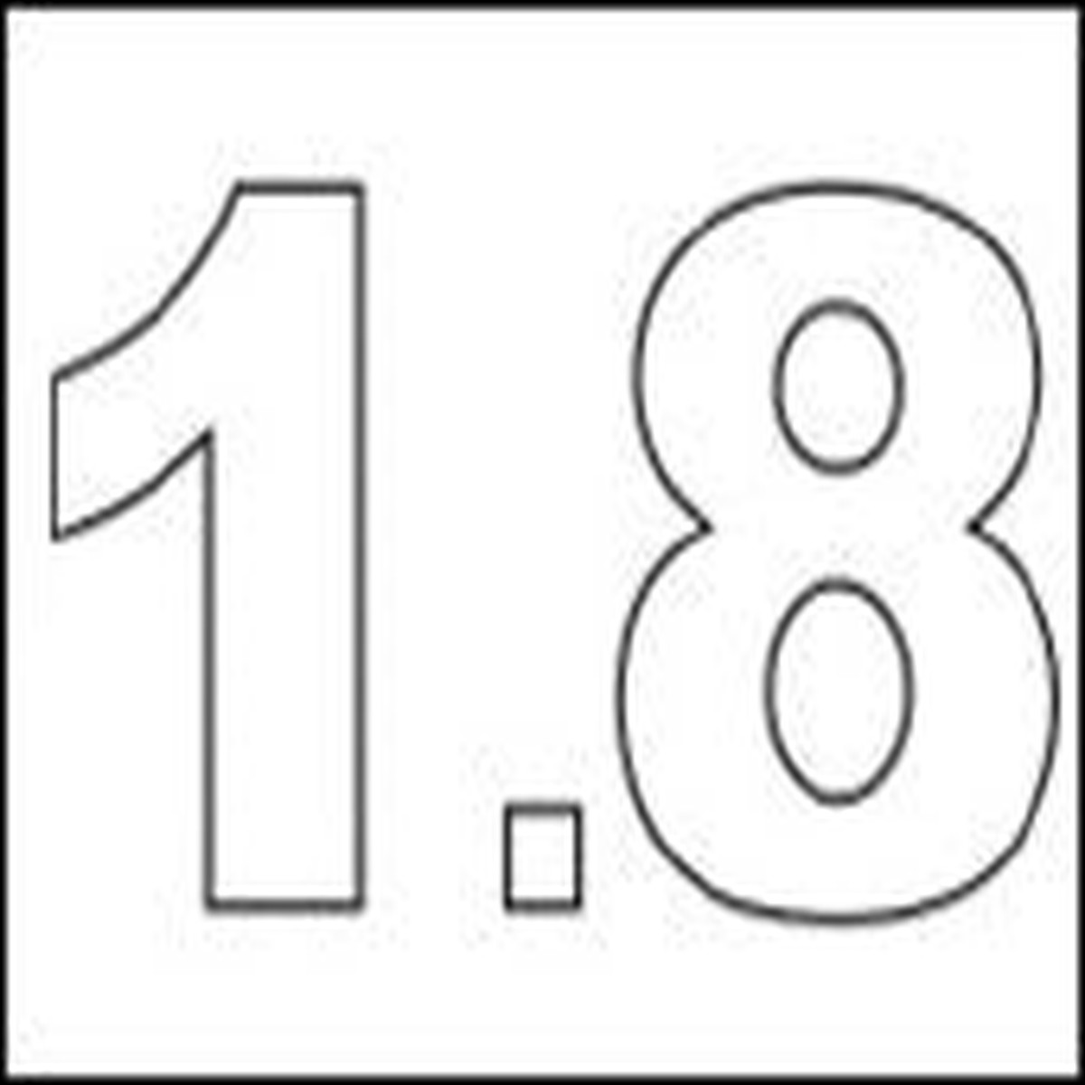 #1.8 Vinyl Depth Marker Stencil 8 Inch x 6 Inch with 4 Inch Lettering