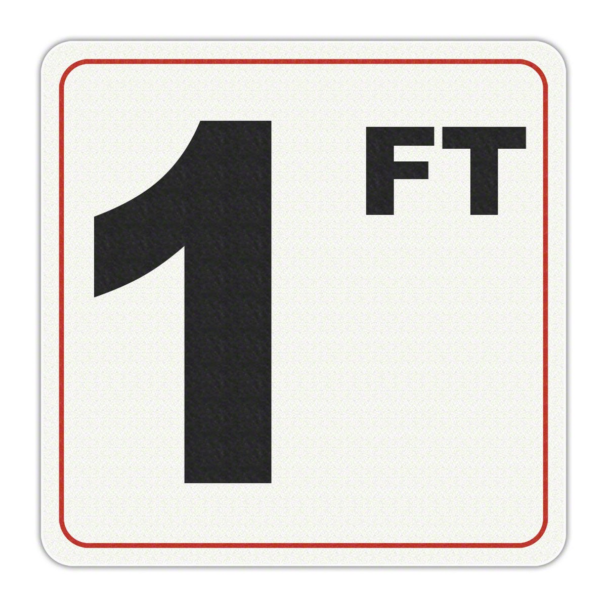 1 FT - Adhesive Depth Marker - 6 Inch x 6 Inch with 4 Inch Lettering