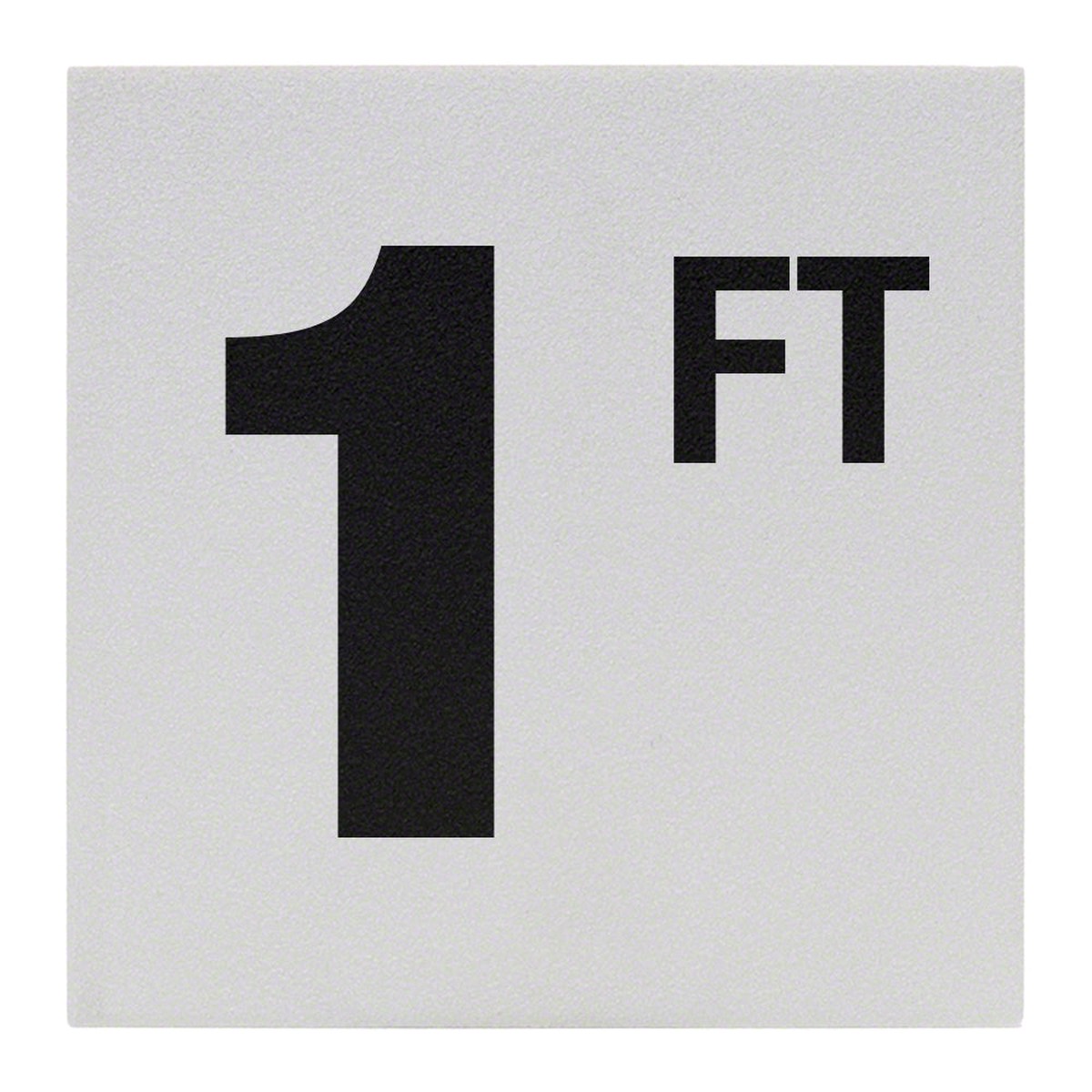 1 FT Ceramic Skid Resistant Tile Depth Marker 6 Inch x 6 Inch with 4 Inch Lettering