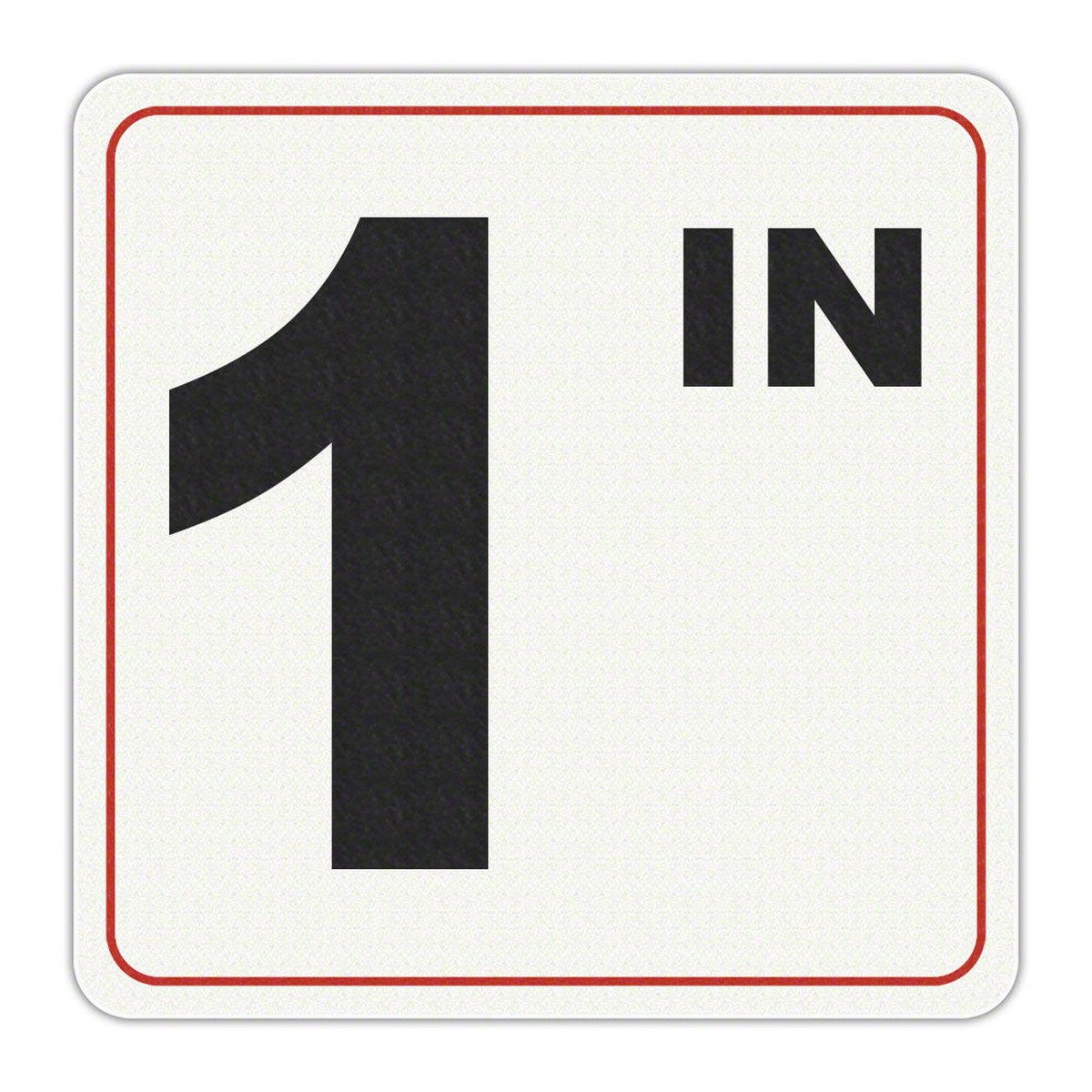 1 IN - Adhesive Depth Marker - 6 Inch x 6 Inch with 4 Inch Lettering