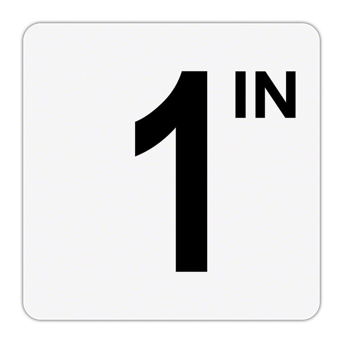 1 IN - Plastic Overlay Depth Marker - 6 x 6 Inch with 4 Inch Lettering