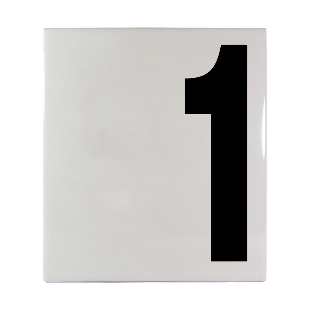 1 Offset Ceramic Smooth Tile Depth Marker 6 Inch x 6 Inch with 5 Inch Lettering