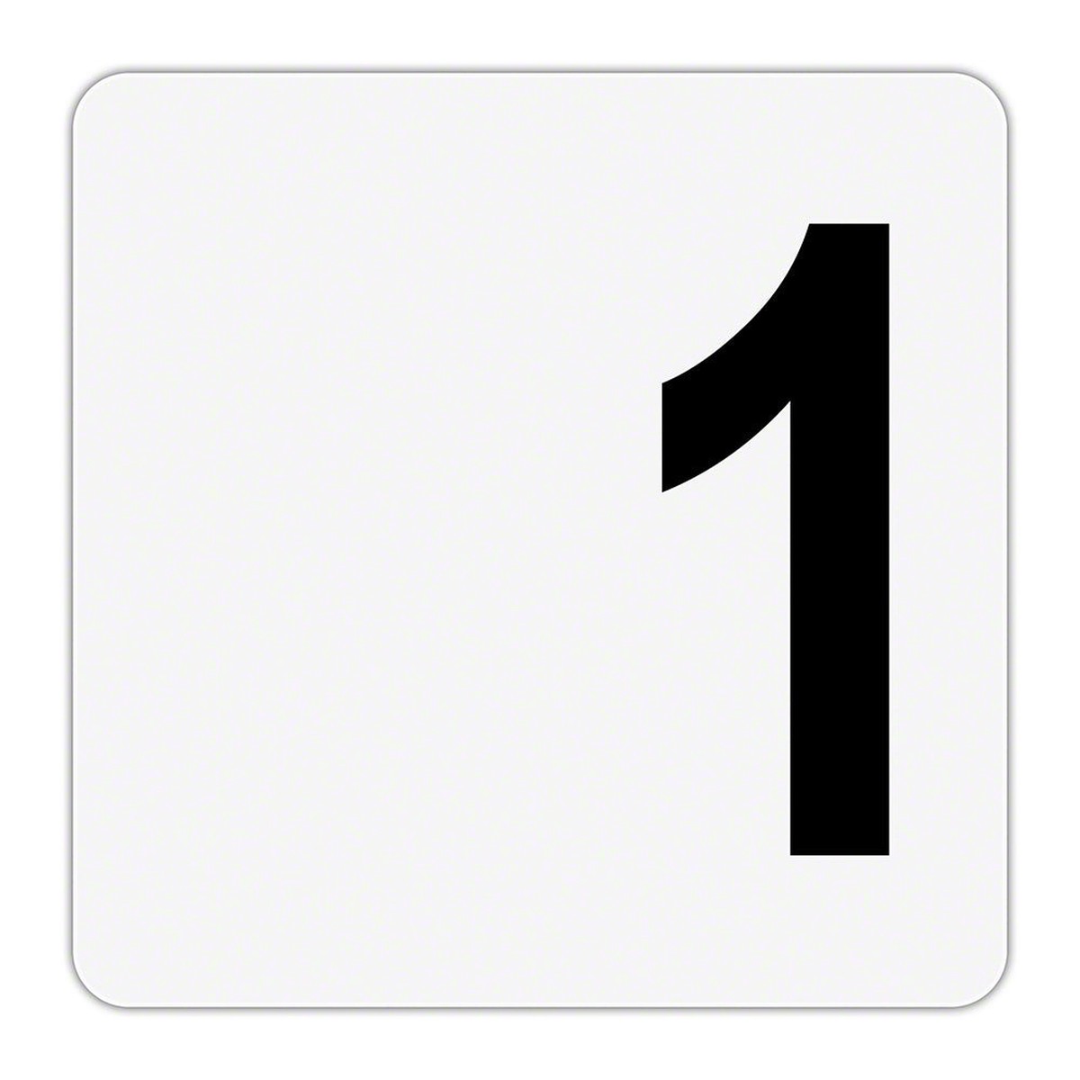 1 Offset - Plastic Overlay Depth Marker - 6 x 6 Inch with 4 Inch Lettering