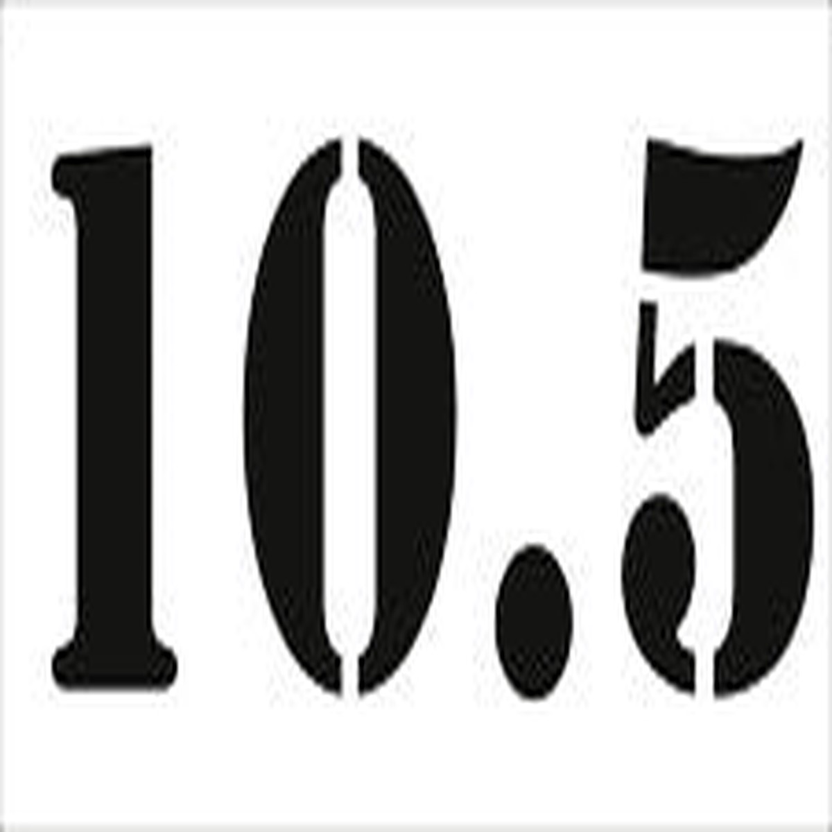 #10.5 Reusable Depth Marker Stencil - 12 Inch x 6 Inch with 4 Inch Lettering