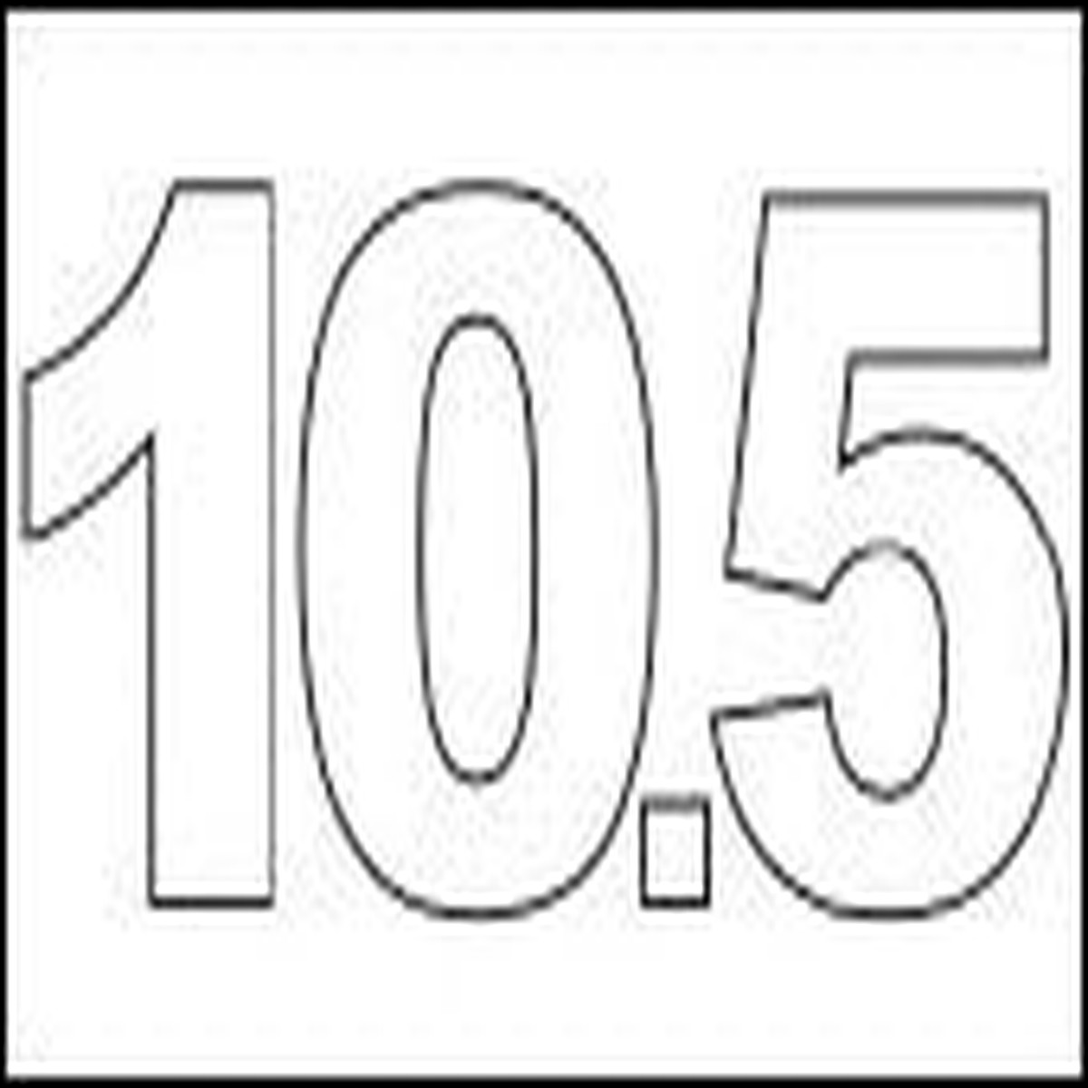 #10.5 Vinyl Depth Marker Stencil 10 Inch x 6 Inch With 4 Inch Lettering