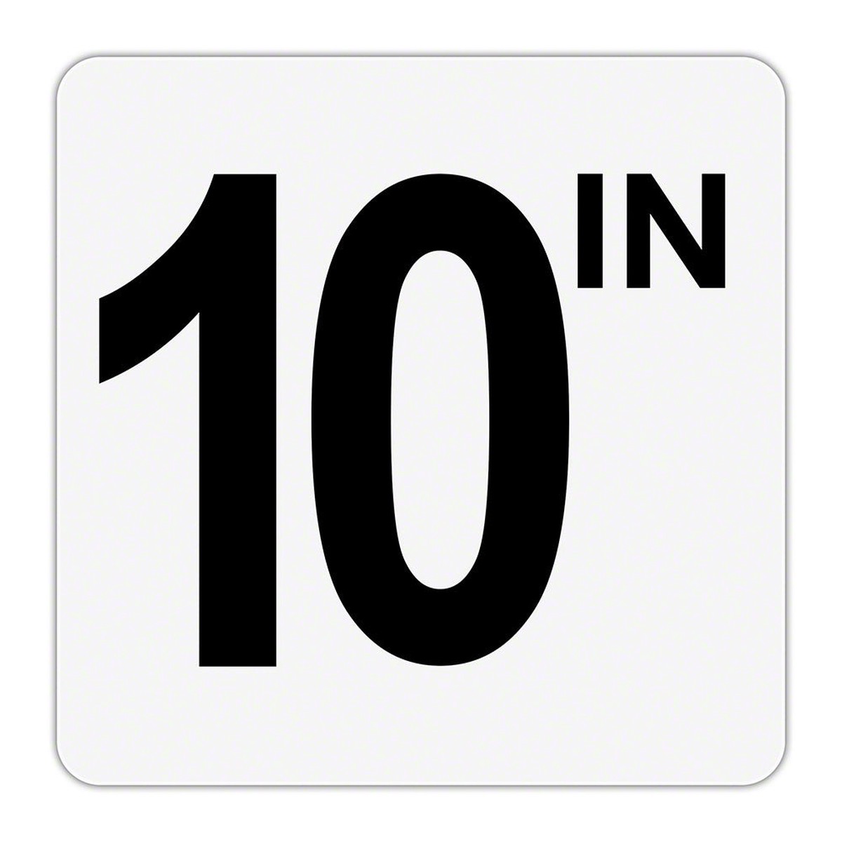 10 IN - Plastic Overlay Depth Marker - 6 x 6 Inch with 4 Inch Lettering