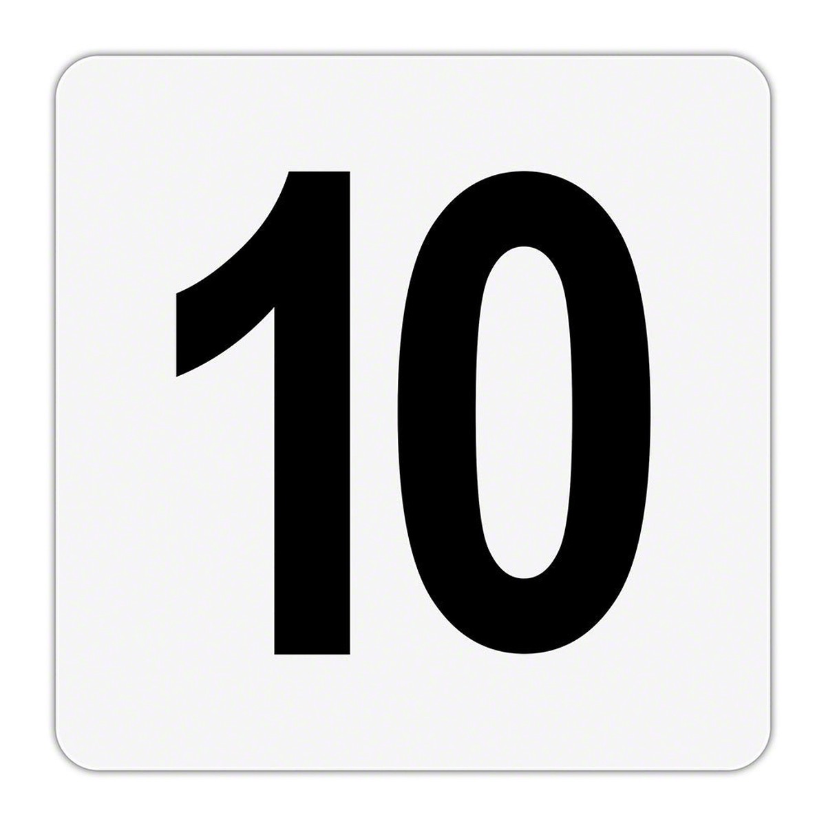 10 - Plastic Overlay Depth Marker - 6 x 6 Inch with 4 Inch Lettering