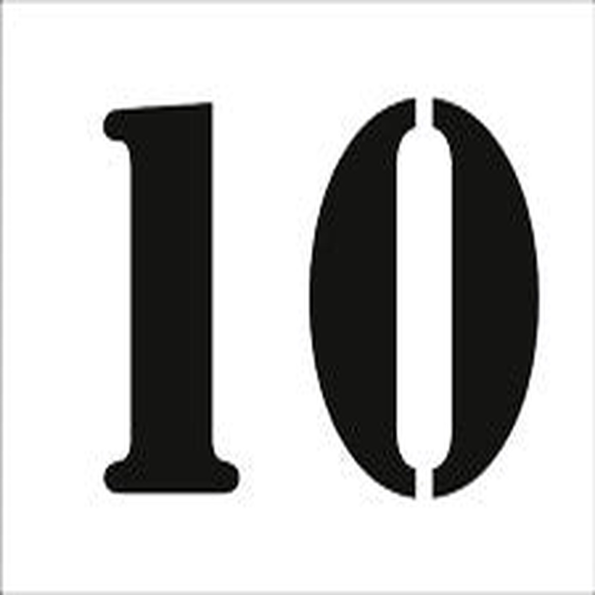 #10 Reusable Depth Marker Stencil - 10 Inch x 6 Inch with 4 Inch Lettering