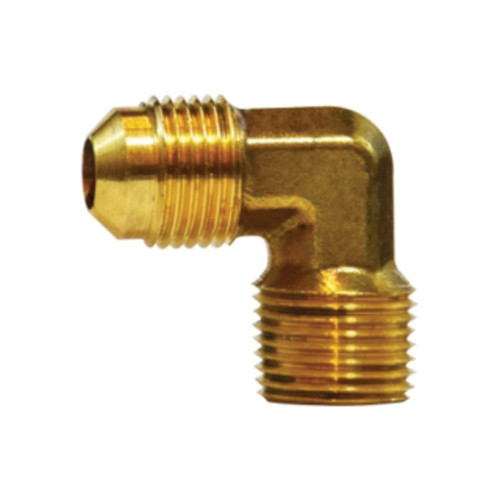 Midland Industries 10300 Brass 90° Male Elbow, 1/2 in. Male Flare x 1/2 in. MNPT