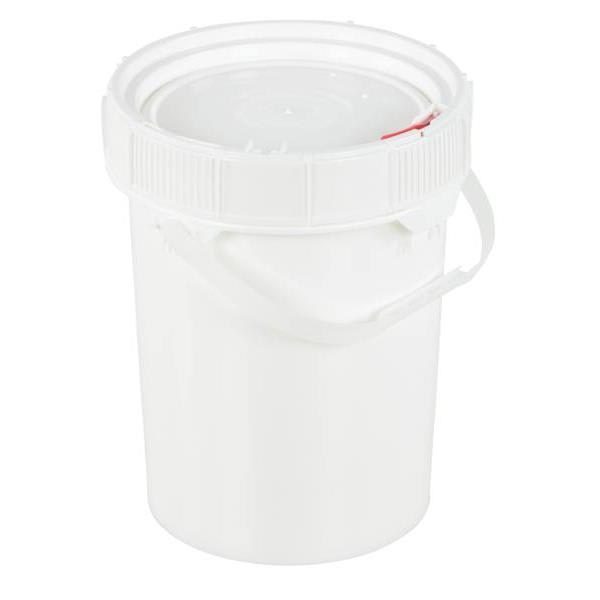 Vestil Plastic Screw Top Pail With Lid/Handle,5 Gallon Capacity Package Of 2