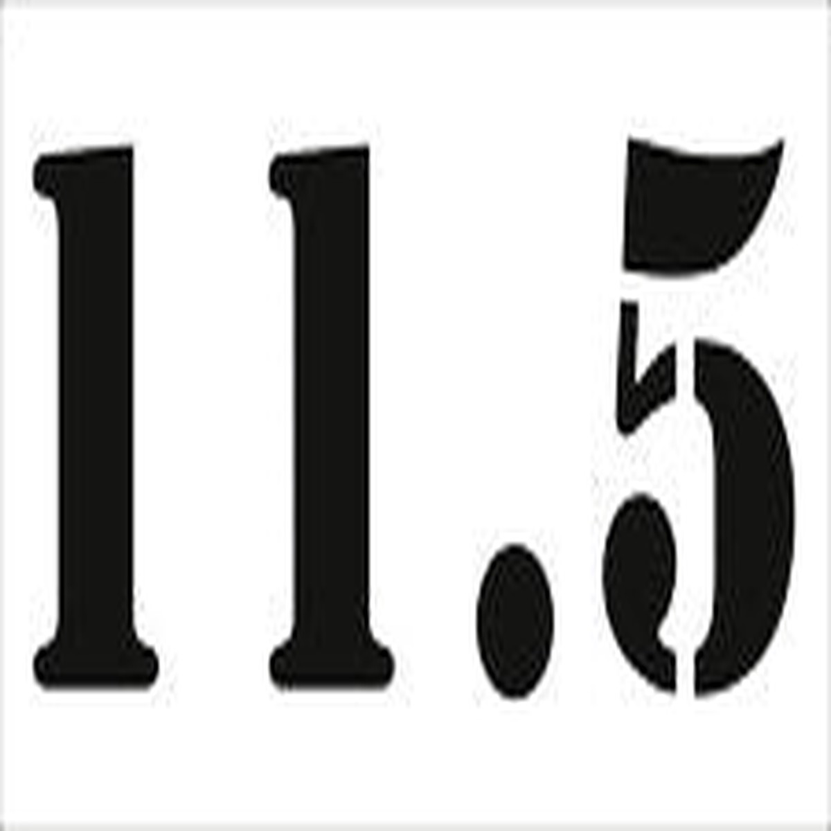 #11.5 Reusable Depth Marker Stencil - 12 Inch x 6 Inch with 4 Inch Lettering