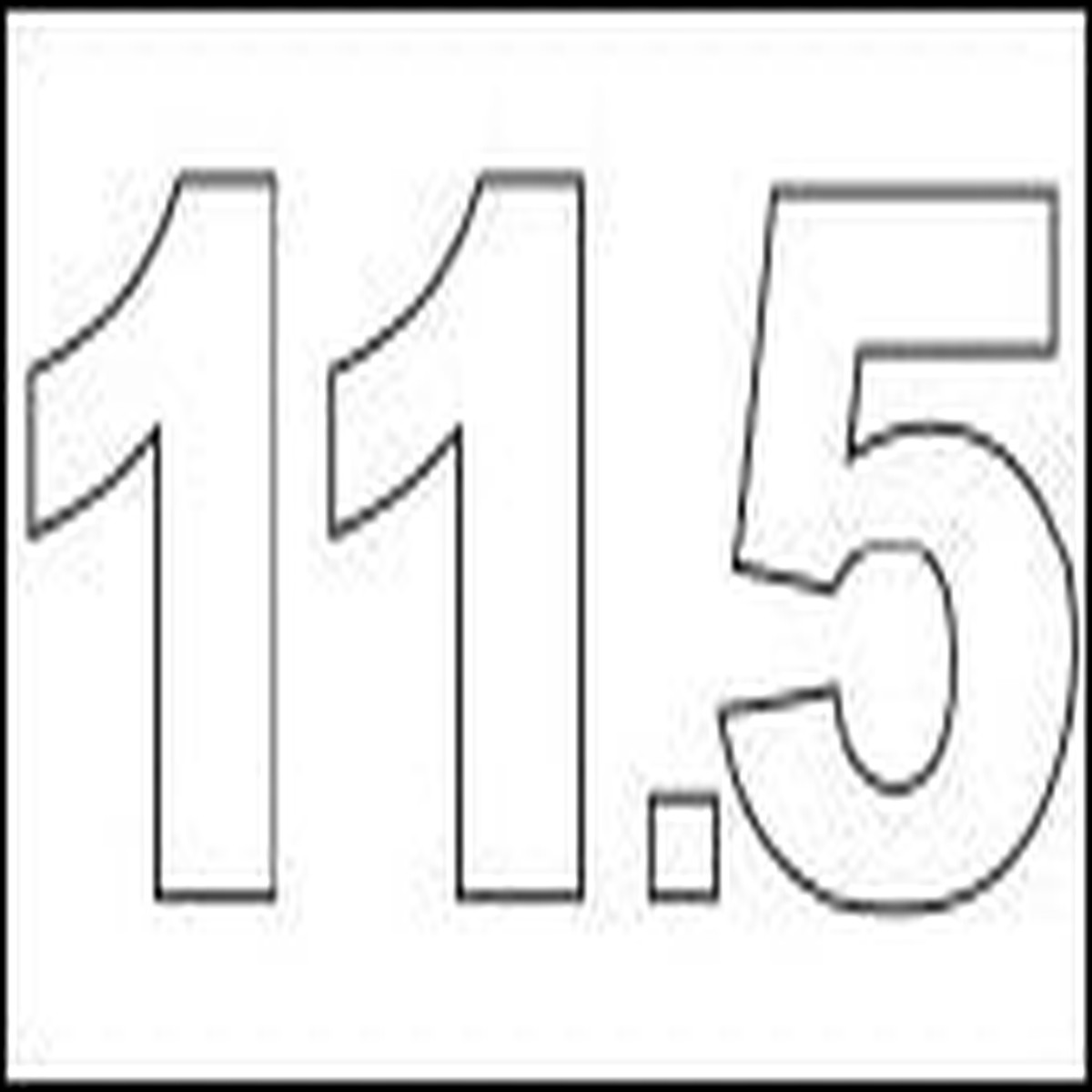 #11.5 Vinyl Depth Marker Stencil 10 Inch x 6 Inch With 4 Inch Lettering