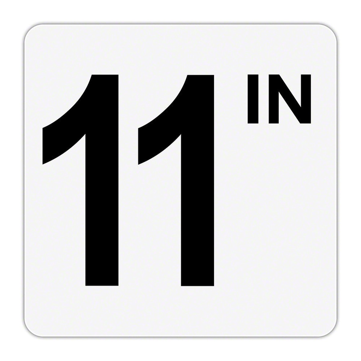 11 IN - Plastic Overlay Depth Marker - 6 x 6 Inch with 4 Inch Lettering