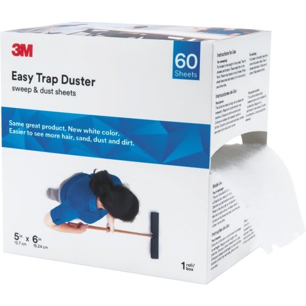 3M Easy Trap Sweep & Dust Sheets, 59032W, 5 in x 6 in, 60 Sheets/Roll, 1 Roll