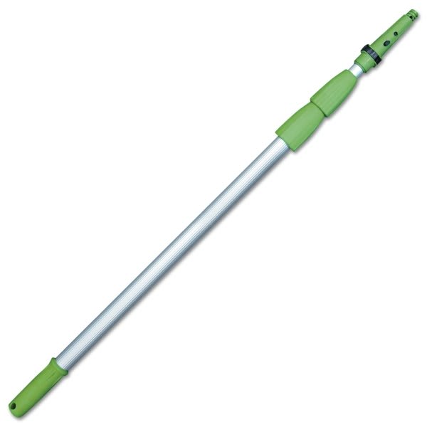 Unger Opti-Loc 30 Ft Aluminum Telescopic Pole W/ Three Sections (Silver/Green)