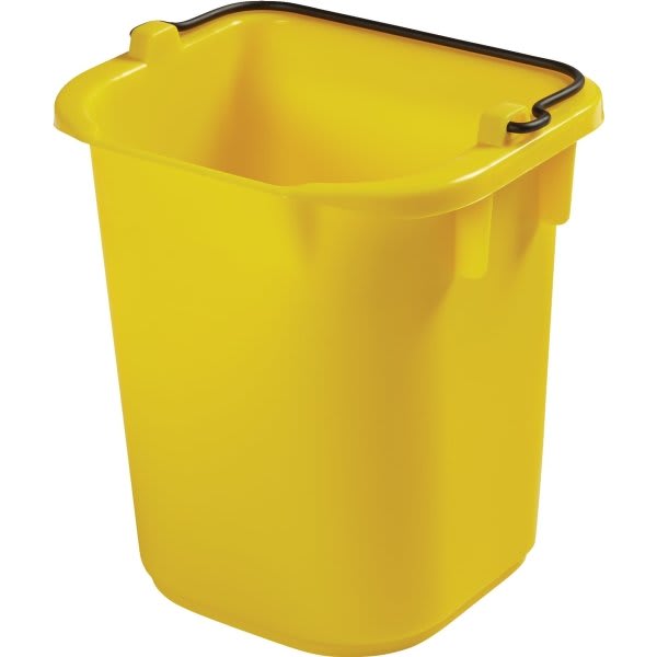 Rubbermaid Commercial 5 Quart Heavy-Duty Yellow Cleaning Cart Pail (4-Pack)