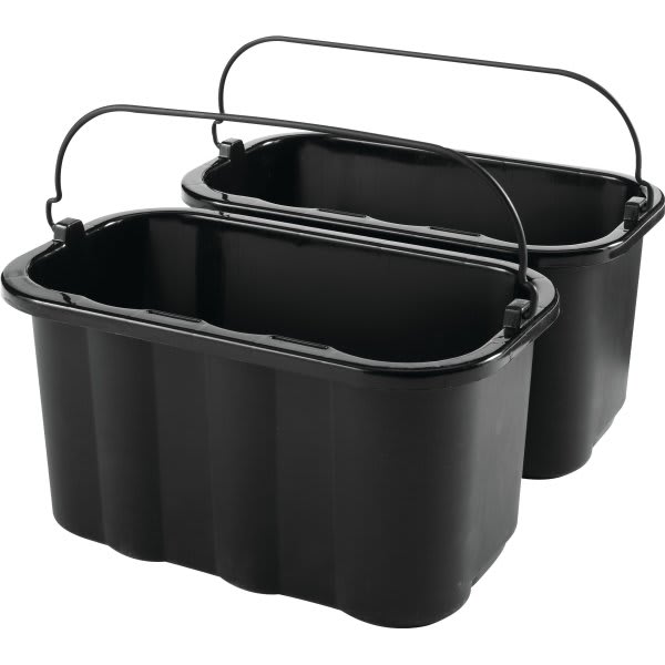 Rubbermaid Commercial Black 10 Quart Sanitizing Maid Caddy (6-Pack)