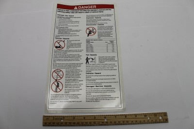 Genie Part # 114171GT – Danger Decal