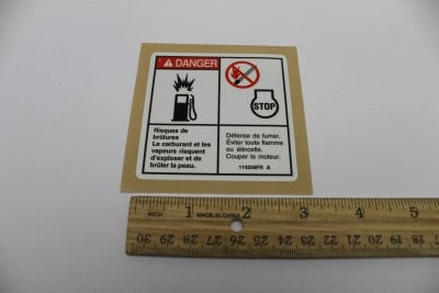 Genie Part # 114258FRGT – Decal, Danger, Explosion, No Smok