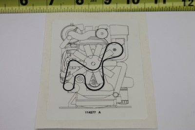 Genie Part # 114277GT – Decal, Label, Belt Routing DSG