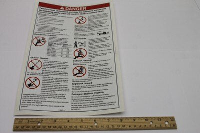 Genie Part # 114330GT – Decal, General Safety, Tall