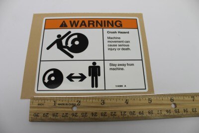Genie Part # 114365GT – Decal, Bodycrush, Rolling Machin